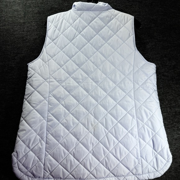 Lands' End Puffer Vest Womens Medium Packable Lightweight Quilted Pockets Preppy - Picture 2 of 7